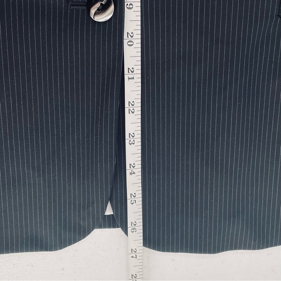 Tahari ASL Petite Pin Striped Tie Button Front Lined Suit Blazer Jacket Office - Picture 8 of 11